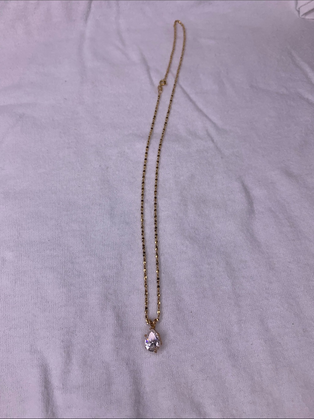 Gold Solitaire Pendant Necklace 18KT - Picture 2 of 8